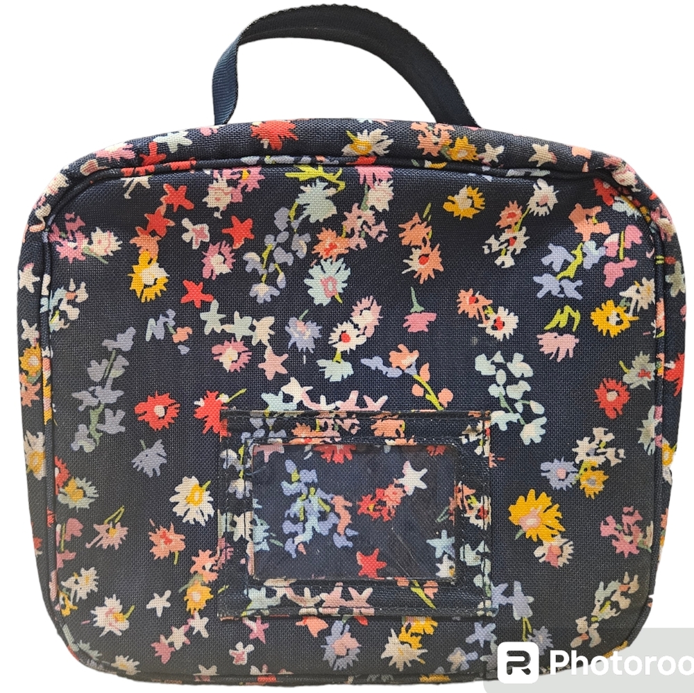 Vera Bradley Lunchbox Scattered Wildflowers With Dark Blue Back Ground - Picture 2 of 11